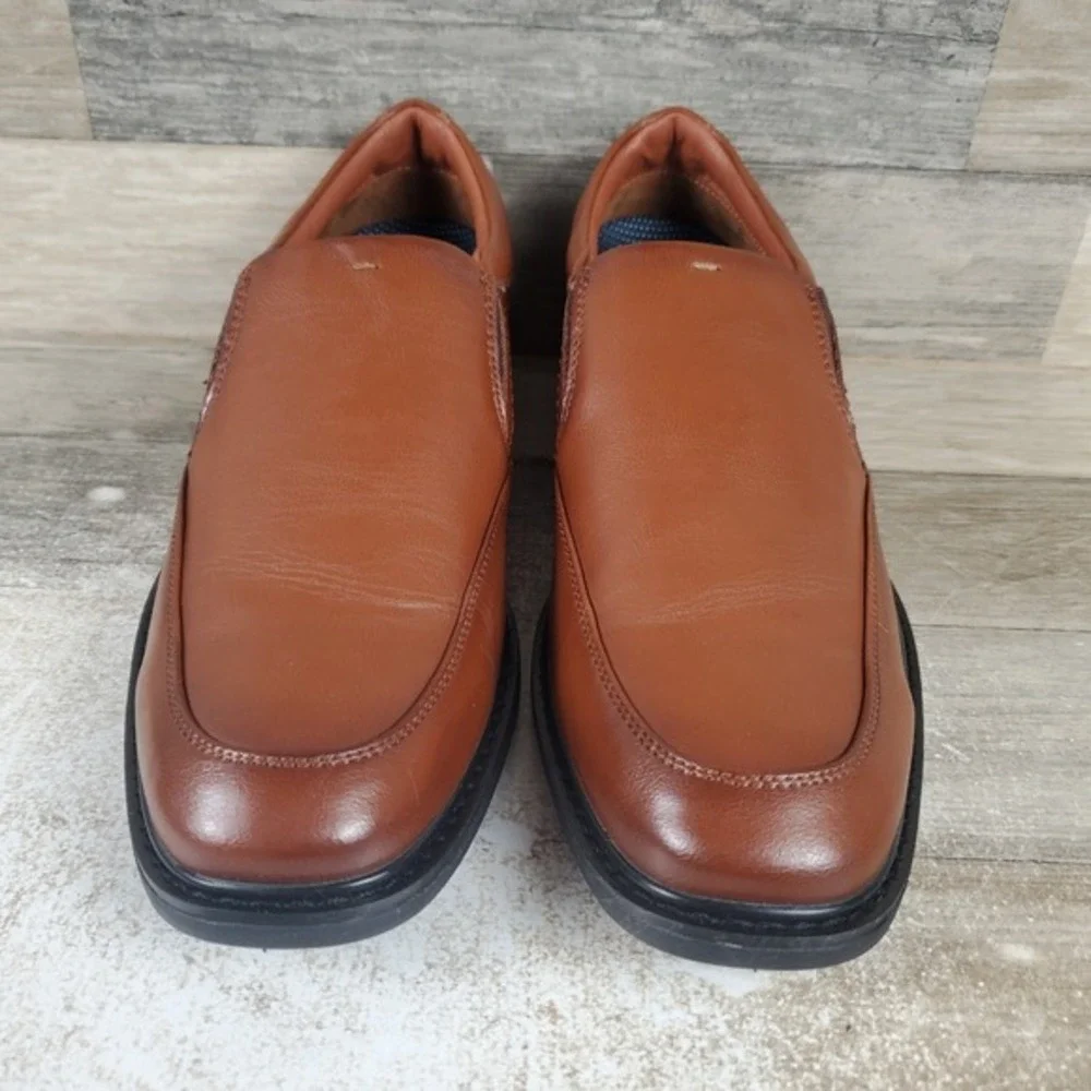 Nunn Bush Jarvis Mens Loafers Sz 9‎ M Brown Comfort Slip On Moccasin Toe